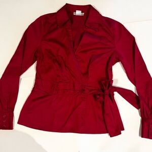 Worthington Vibrant Red Blouse